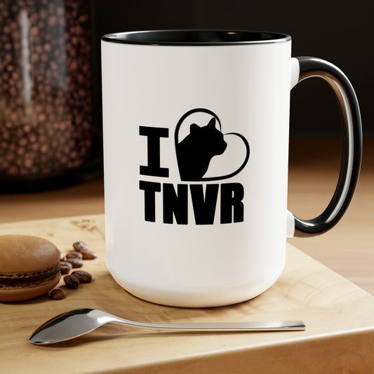 I Heart TNVR Two-Tone Coffee Mugs, 15oz