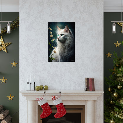 Turkish Angora Cat Premium Matte Vertical Posters