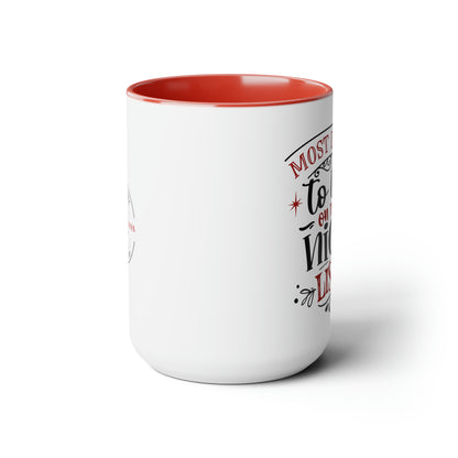 Most Likely to be on the Nice List Two-Tone Coffee Mugs, 15oz