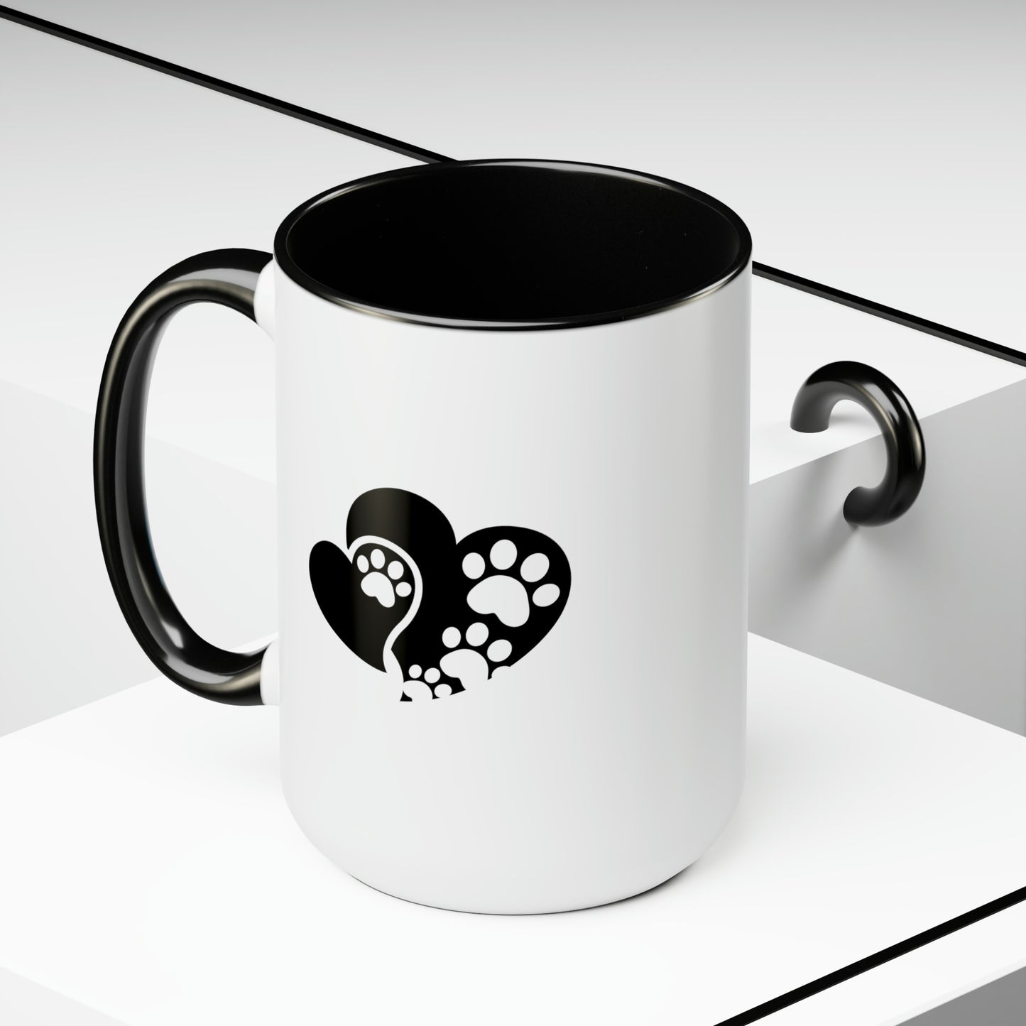 I Rescue Dogs Two-Tone Coffee Mugs, 15oz