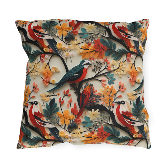 Floral & Birds Outdoor Pillows
