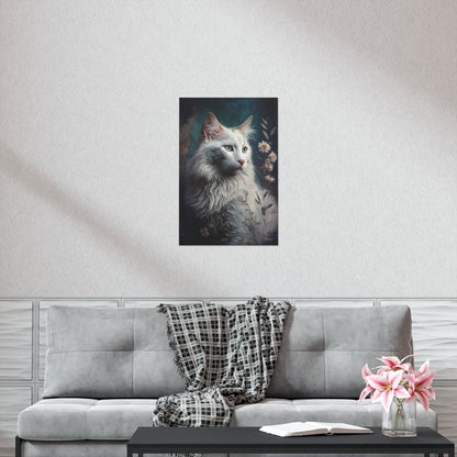 Turkish Angora Cat Premium Matte Vertical Posters