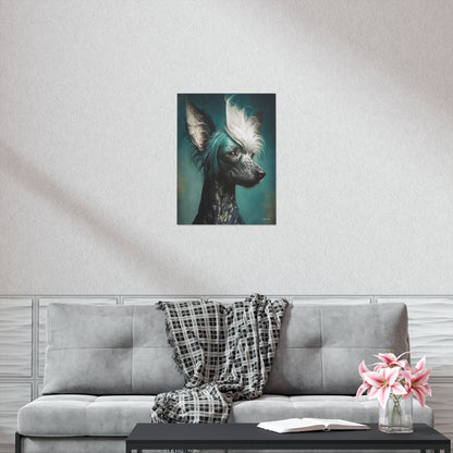 Chinese Crested Dog Premium Matte Vertical Posters