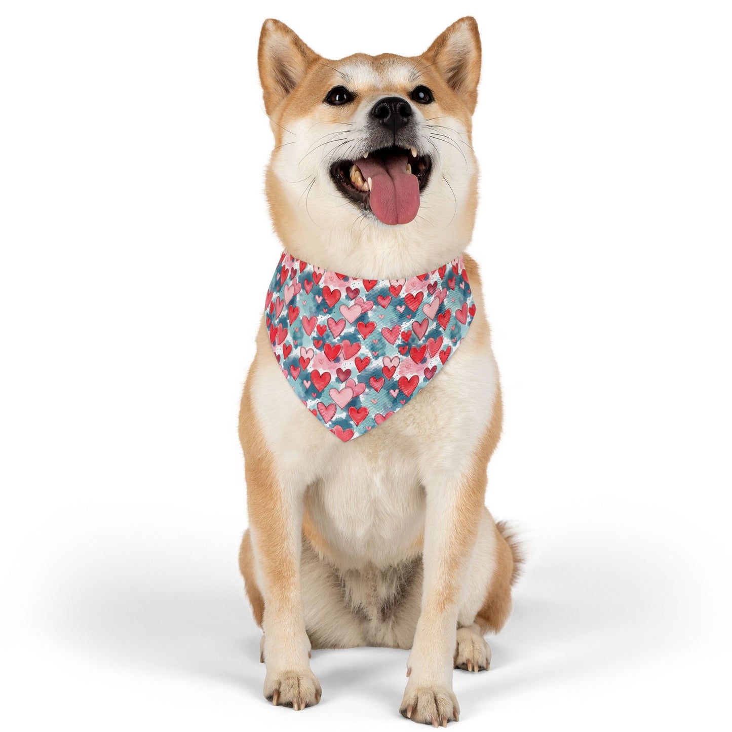 Sassy Pet's Bandana Collar - Doodle Hearts