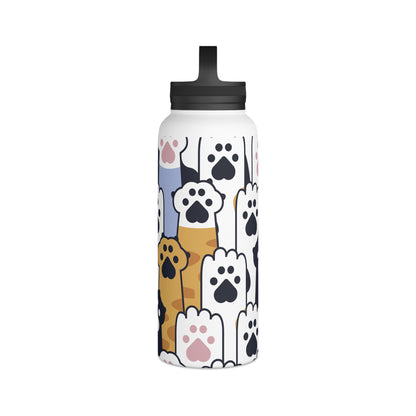 Talk to the Paw! Stainless Steel Water Bottle, Handle Lid