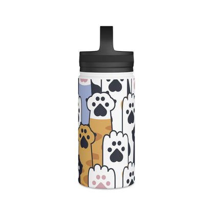 Talk to the Paw! Stainless Steel Water Bottle, Handle Lid