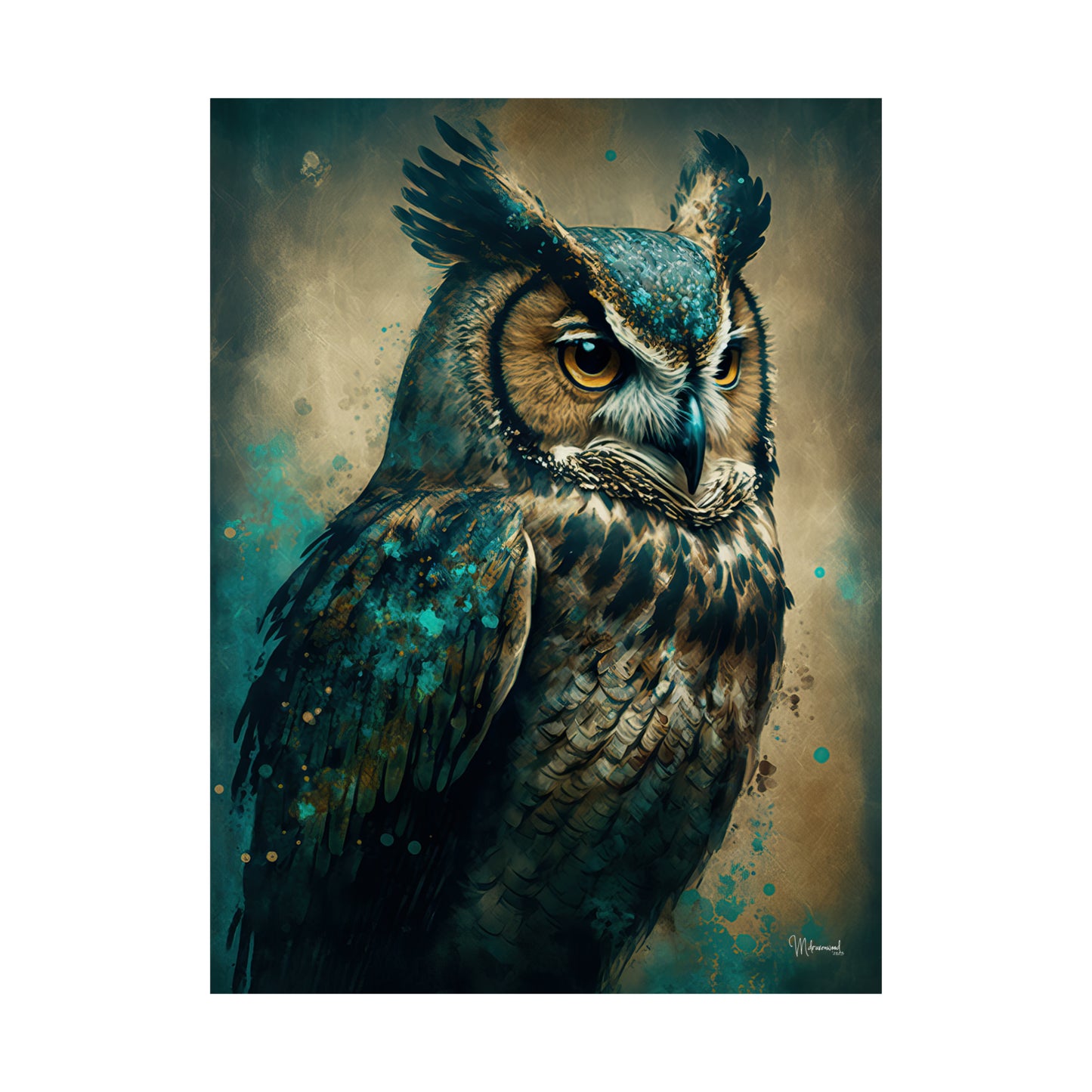 Owl Premium Matte Vertical Posters