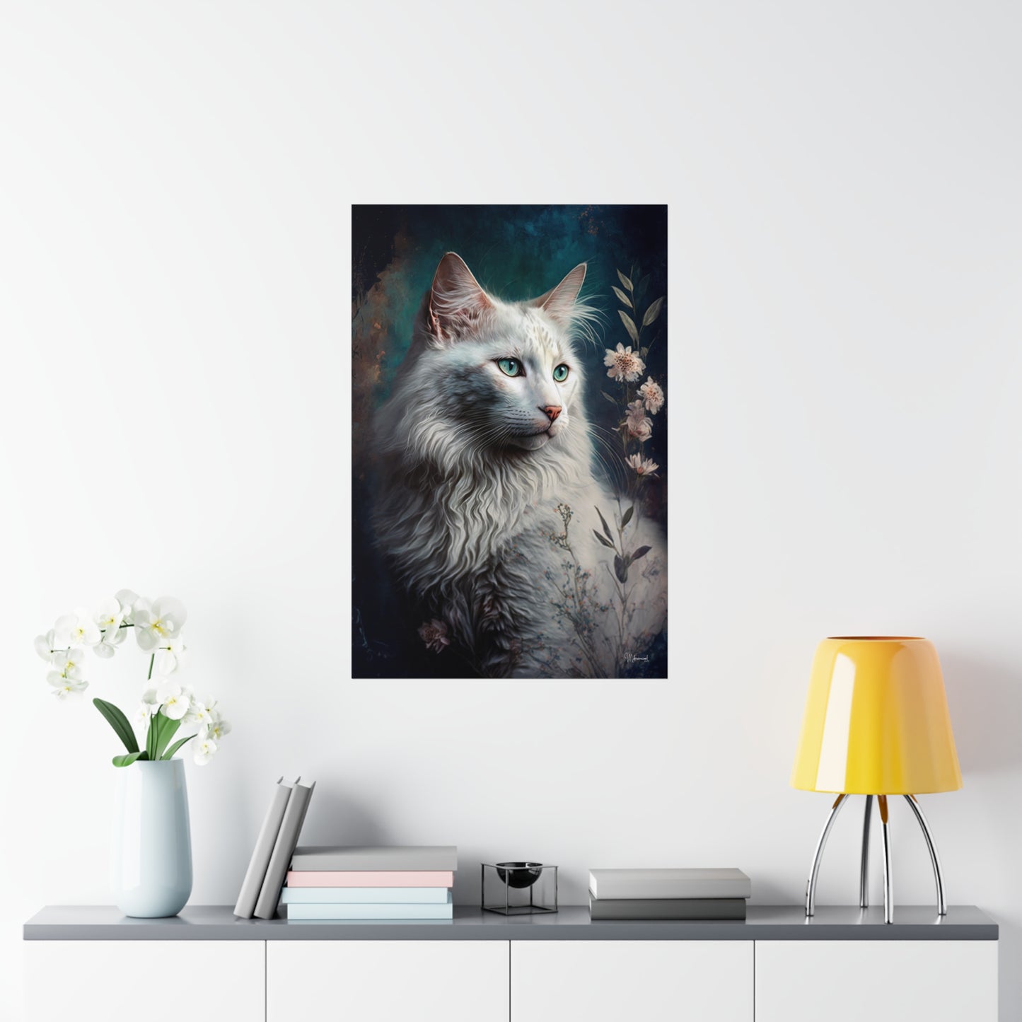 Turkish Angora Cat Premium Matte Vertical Posters