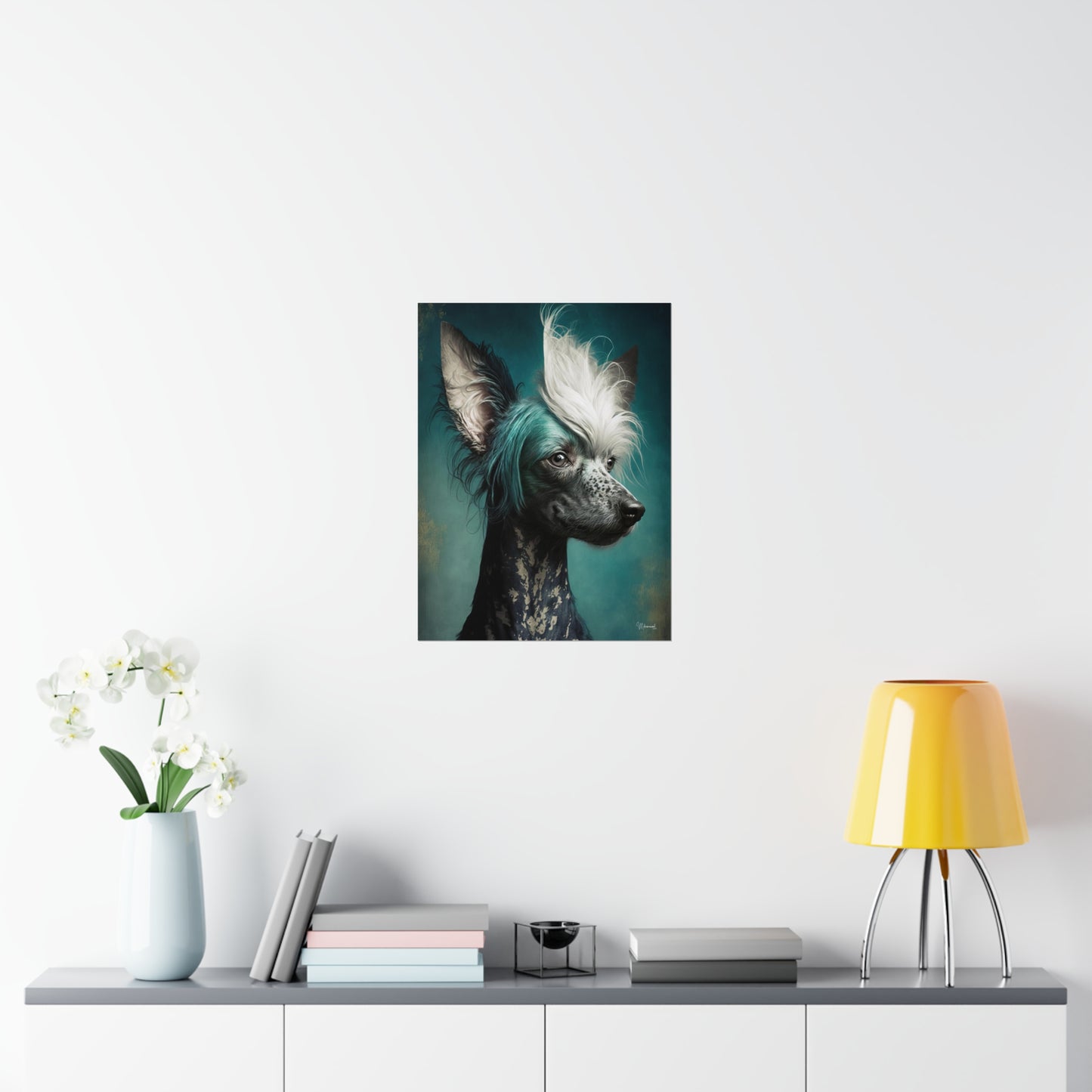 Chinese Crested Dog Premium Matte Vertical Posters