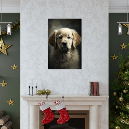 Golden Retriever Puppy Premium Matte Vertical Posters