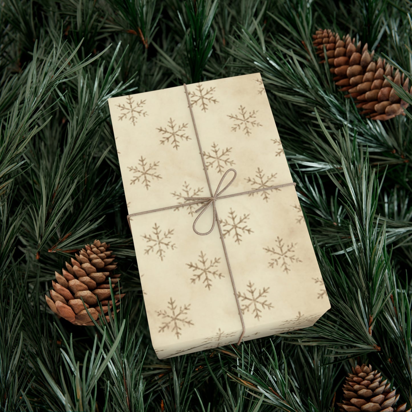 Gold Snowflake Gift Wrap Papers