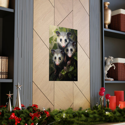 Possum Family Premium Matte Vertical Posters