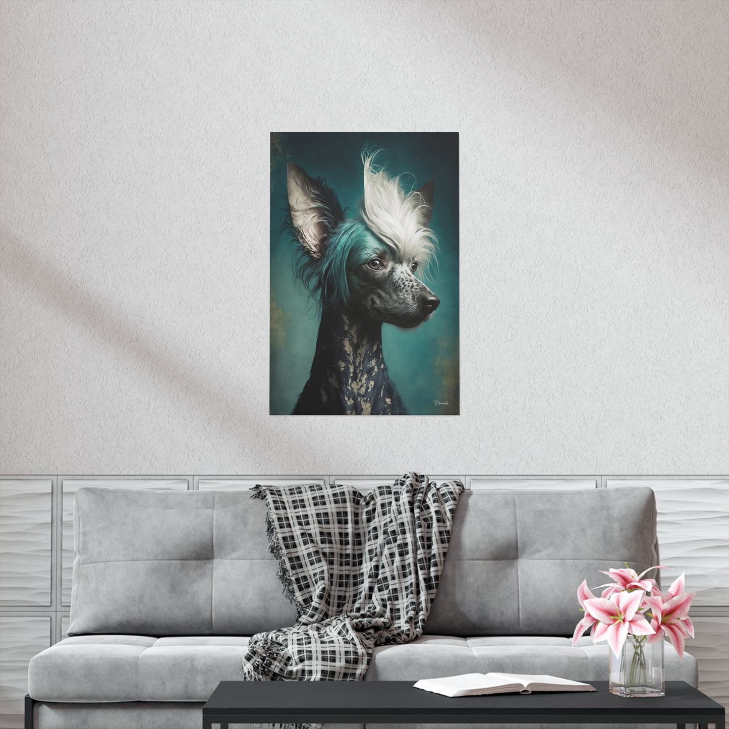 Chinese Crested Dog Premium Matte Vertical Posters