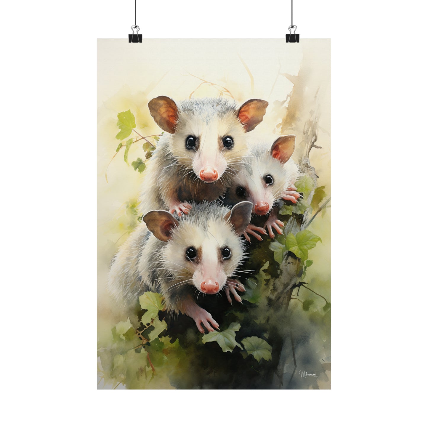 Possum Family Premium Matte Vertical Posters