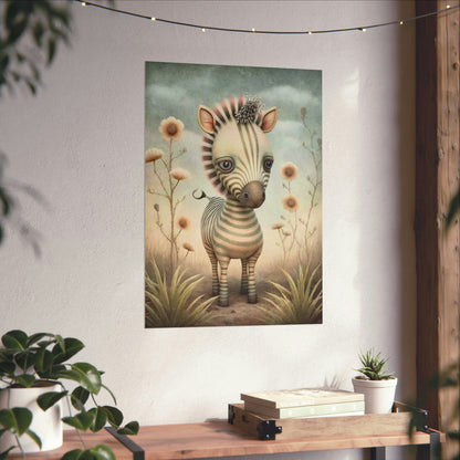 Safari Kids Collection- Zebra Premium Matte Vertical Posters