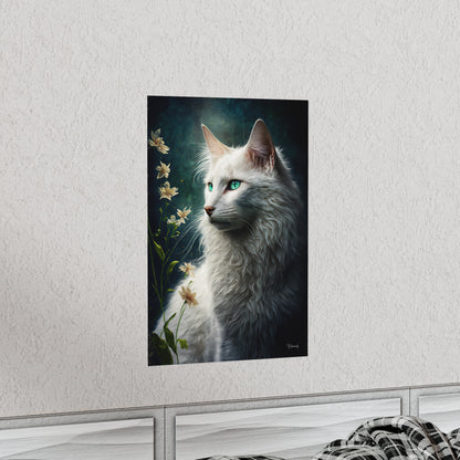 Turkish Angora Cat Premium Matte Vertical Posters