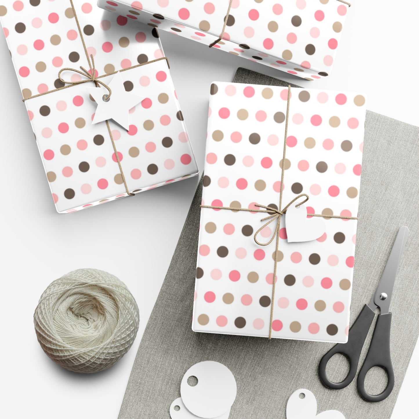 Multi-Color Polka Dot Gift Wrap Papers