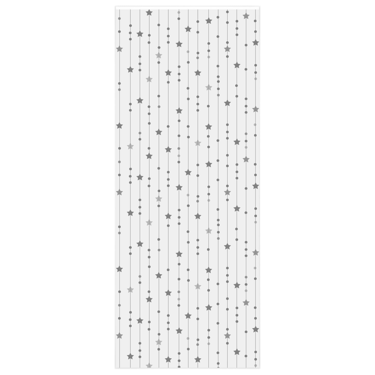 White Christmas Star Garland Wrapping Paper