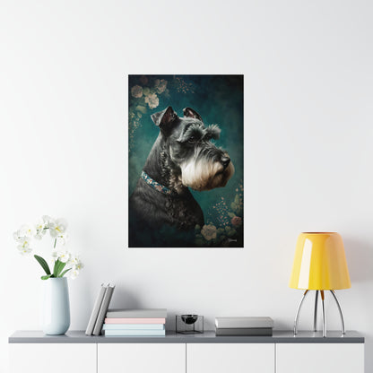 Miniature Schnauzer Dog Premium Matte Vertical Posters