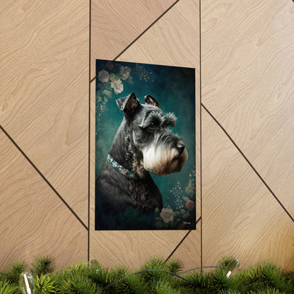 Miniature Schnauzer Dog Premium Matte Vertical Posters