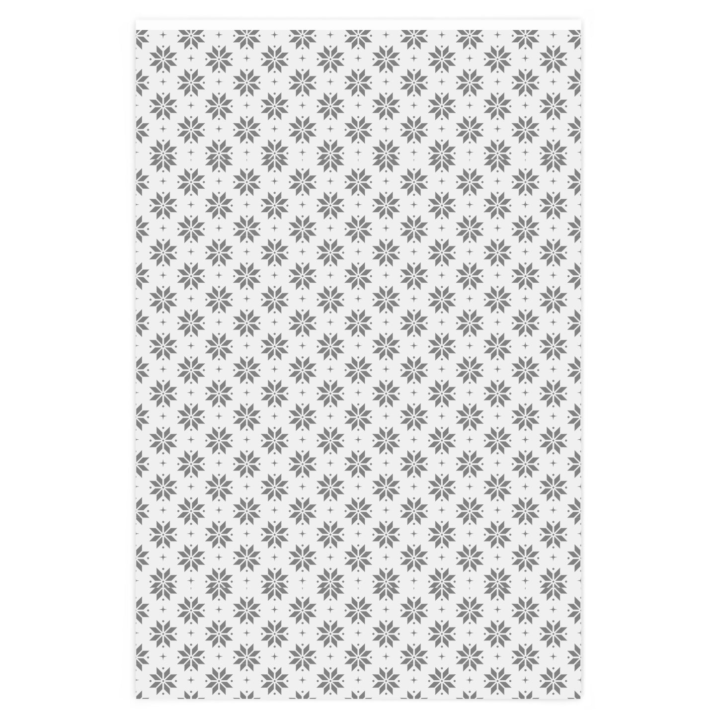 White Christmas Snowflake Wrapping Paper