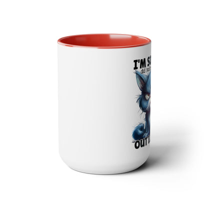 Did I Roll My Eyes Out Loud- Two-Tone Coffee Mugs, 15oz