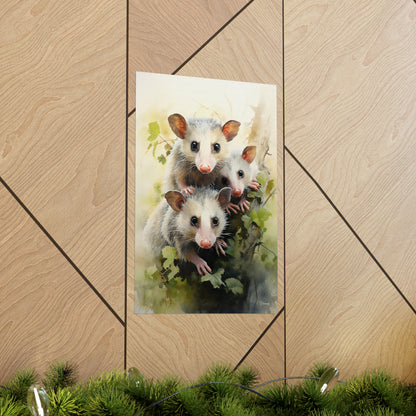 Possum Family Premium Matte Vertical Posters