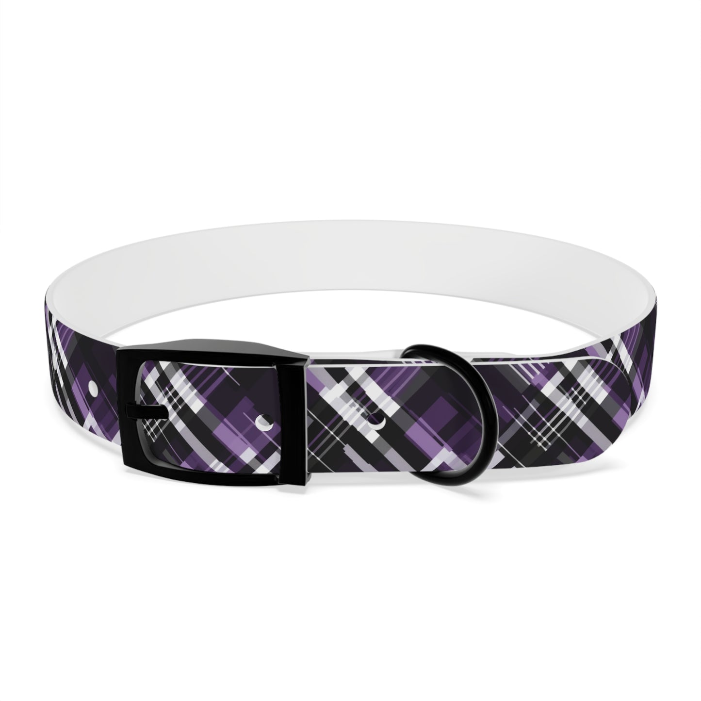 Sassy Pet's Purple, Black & White Plaid Collar