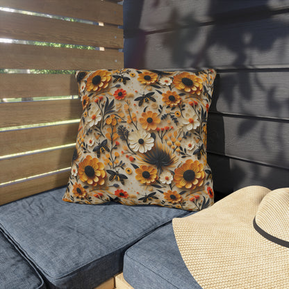 Floral & Bees Outdoor Pillows