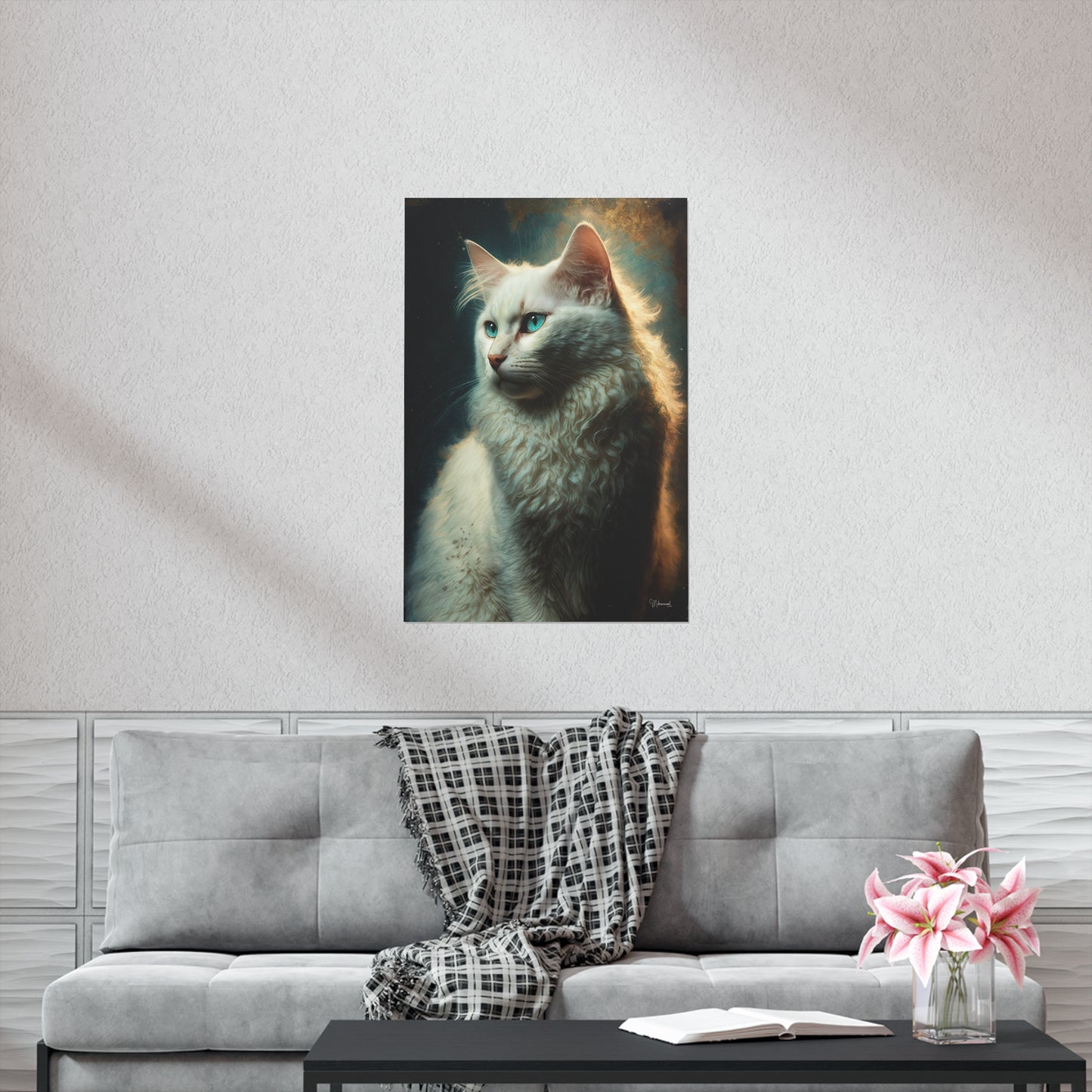 Turkish Angora Cat Premium Matte Vertical Posters