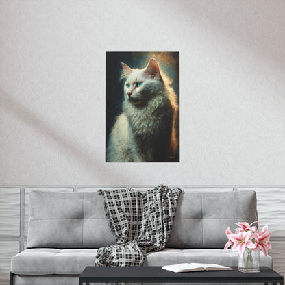 Turkish Angora Cat Premium Matte Vertical Posters