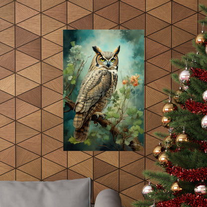 Great Horned Owl Premium Matte Vertical Posters