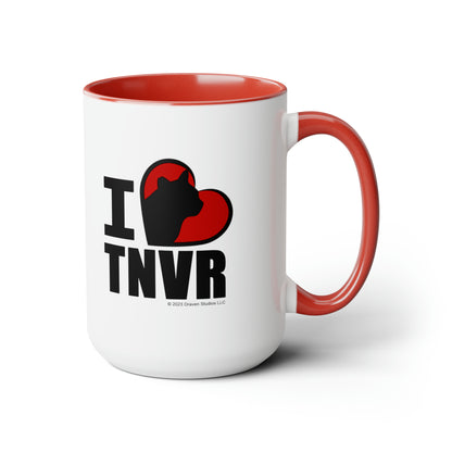 I Heart TNVR Two-Tone Coffee Mugs, 15oz