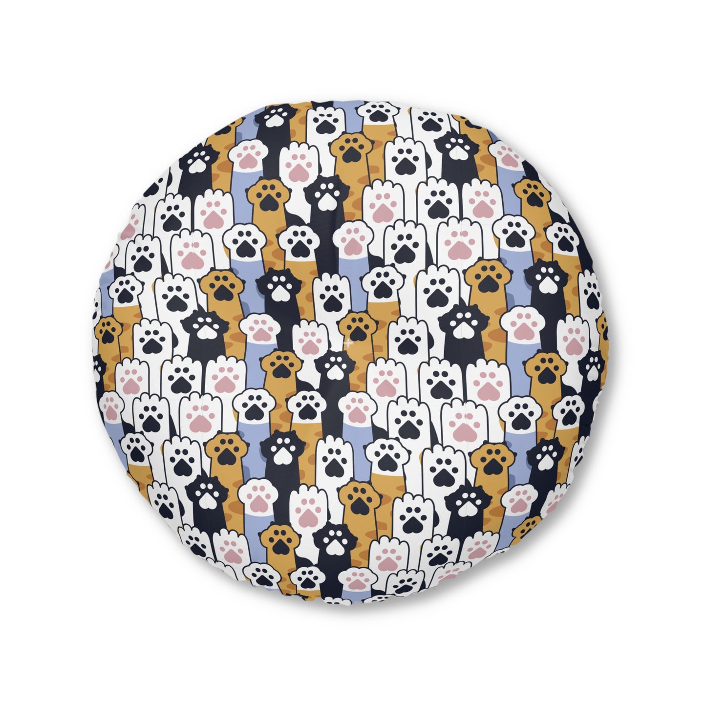 Sassy Pet's Cat Paw Tufted Floor Pillow, Round