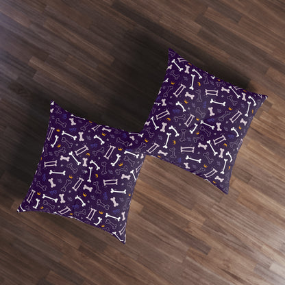 Sassy Pet's Big Bones Purple Tufted Floor Pillow, Square