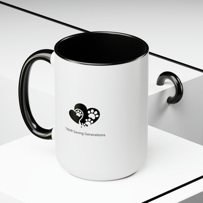 I Heart TNVR Two-Tone Coffee Mugs, 15oz