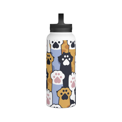 Talk to the Paw! Stainless Steel Water Bottle, Handle Lid