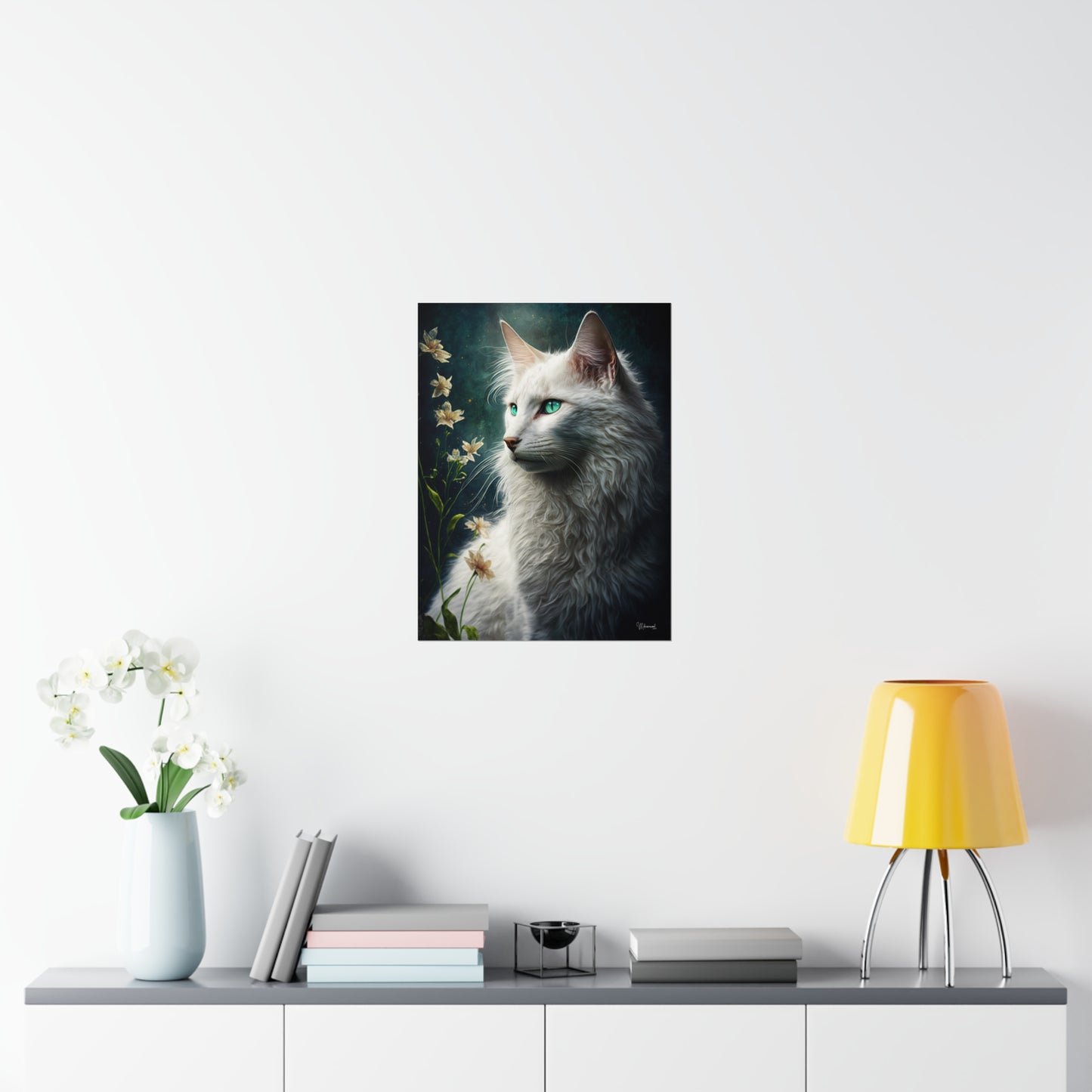 Turkish Angora Cat Premium Matte Vertical Posters