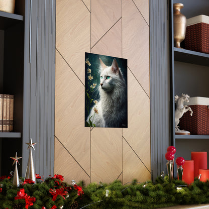 Turkish Angora Cat Premium Matte Vertical Posters