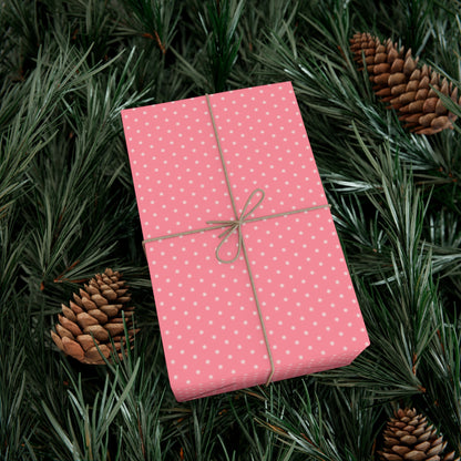 Pink Polka Dot Baby Shower Gift Wrap Papers