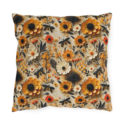 Floral & Bees Outdoor Pillows