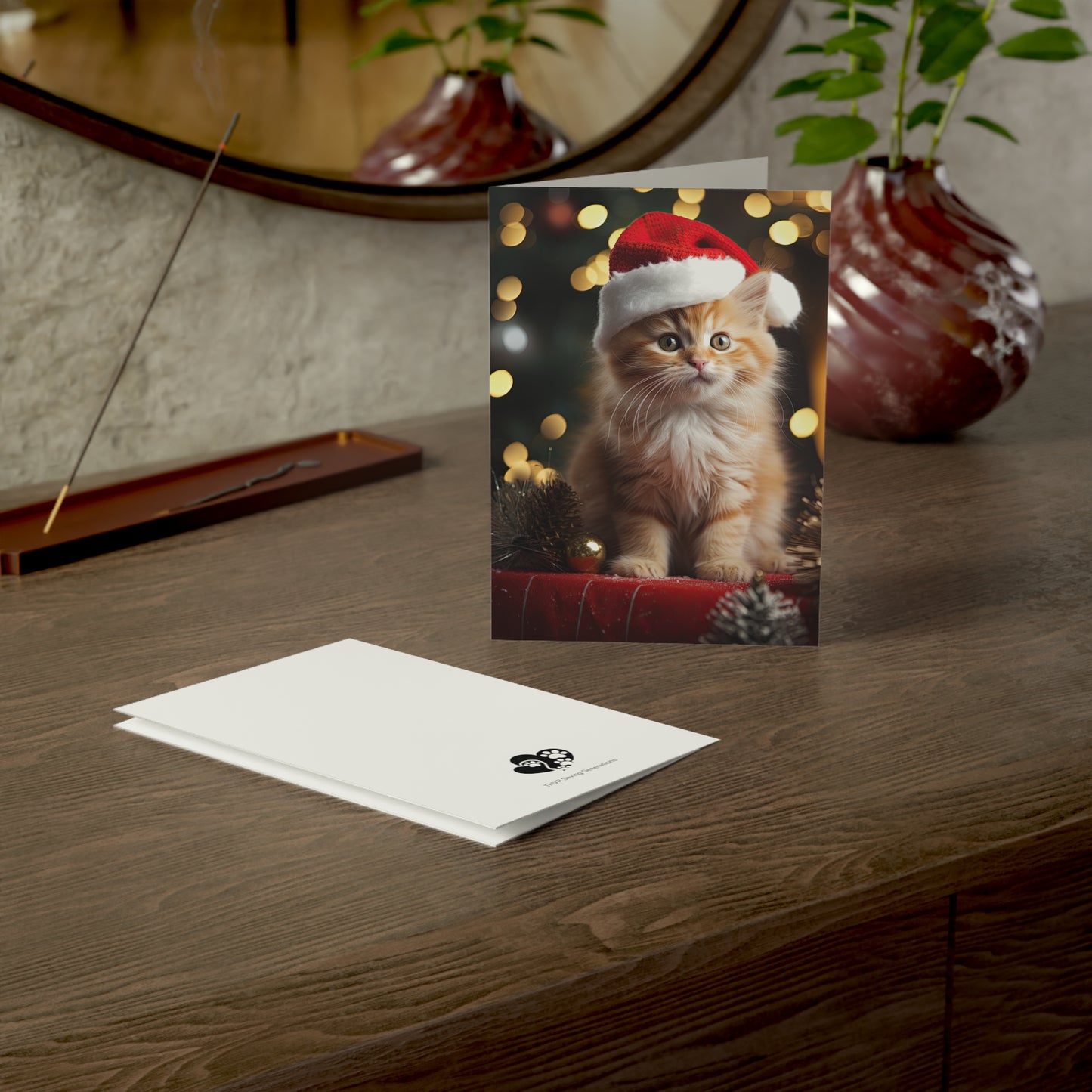 Santa's Here Christmas Greeting Cards (1, 10, 30, and 50pcs)