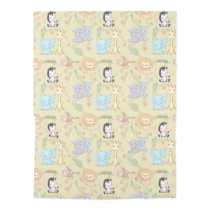 Safari Yellow Baby Swaddle Blanket