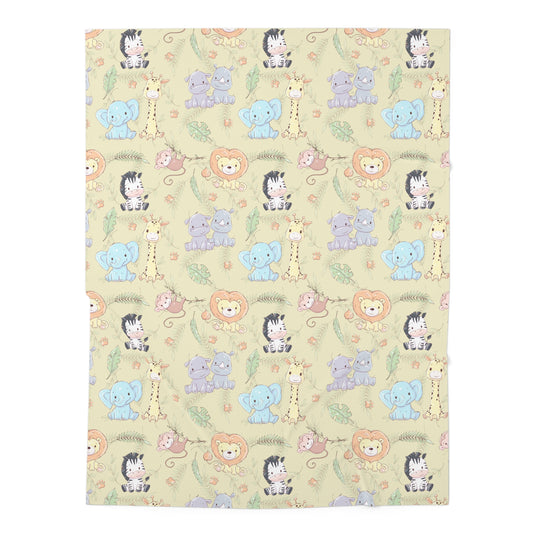 Safari Yellow Baby Swaddle Blanket