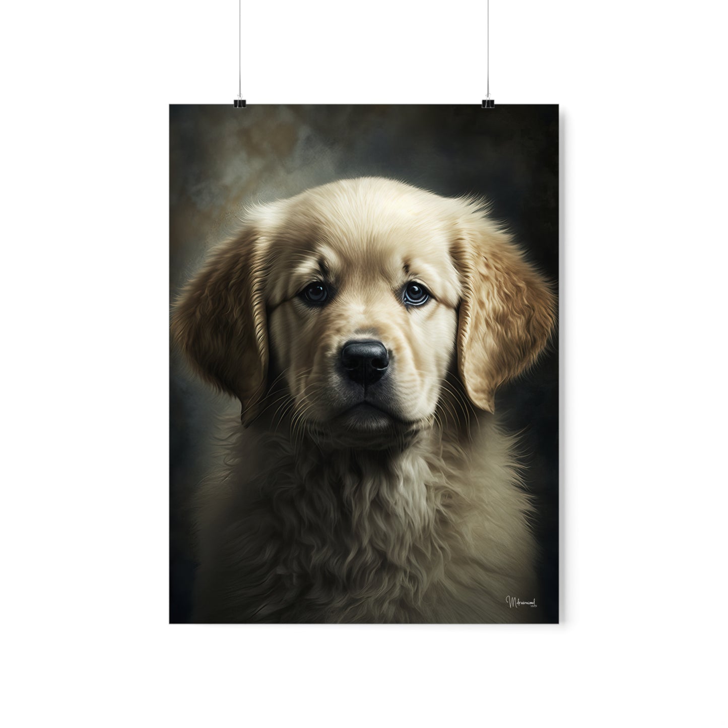 Golden Retriever Puppy Premium Matte Vertical Posters