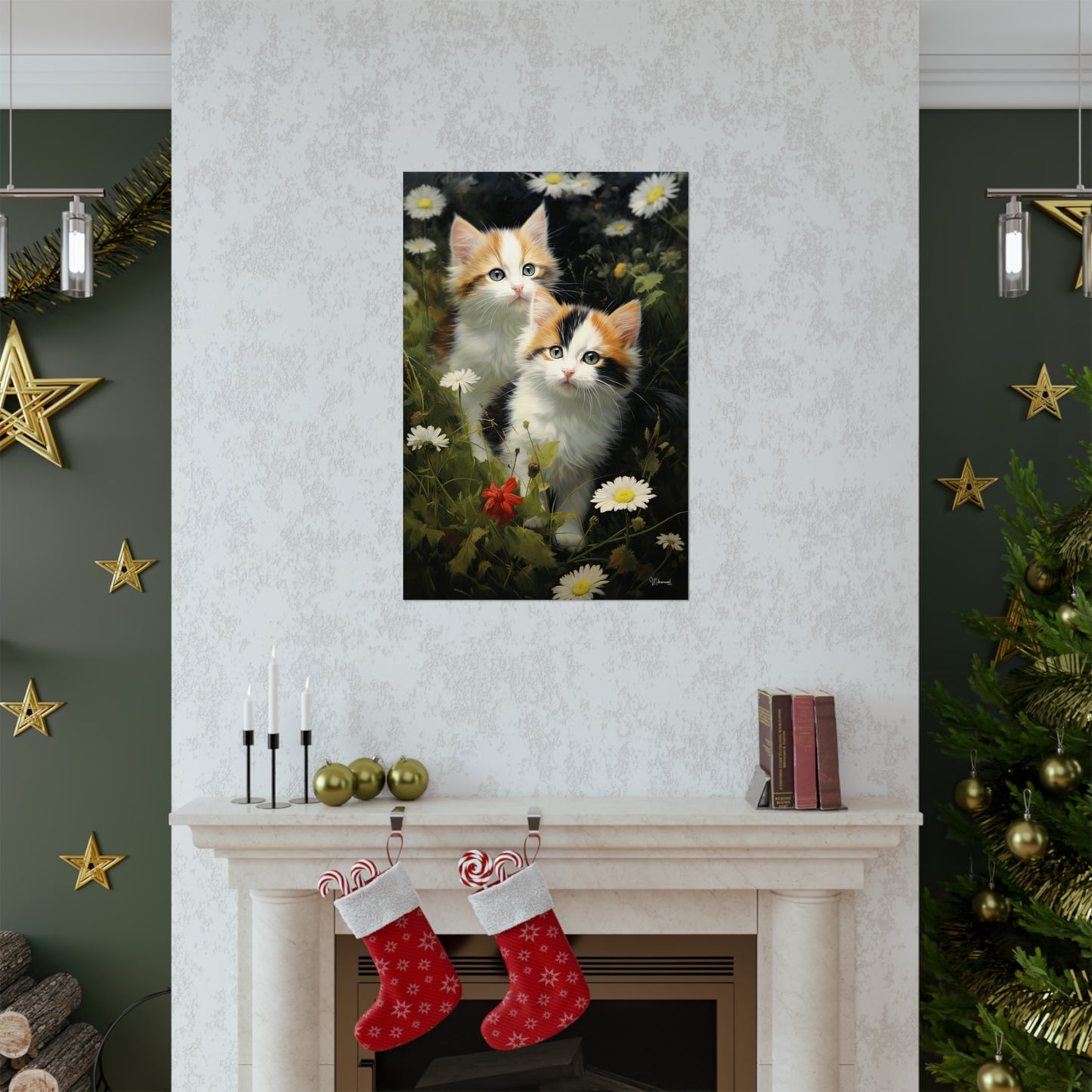 Kittens in the Garden Premium Matte Vertical Posters