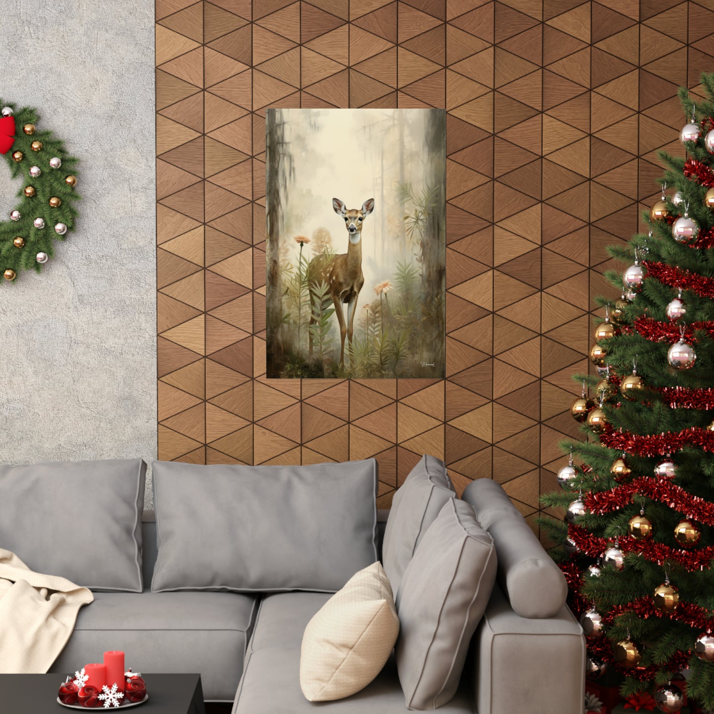 White-Tailed Deer in Florida Forest Premium Matte Vertical Posters