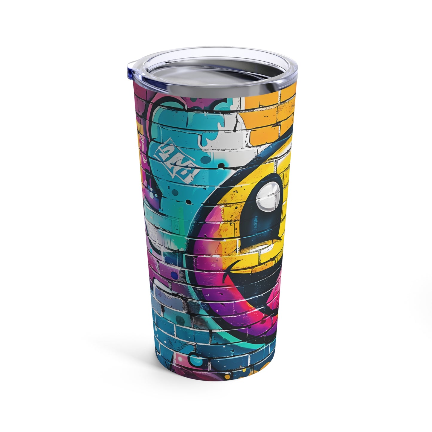 Happy Face Street Art Tumbler 20oz