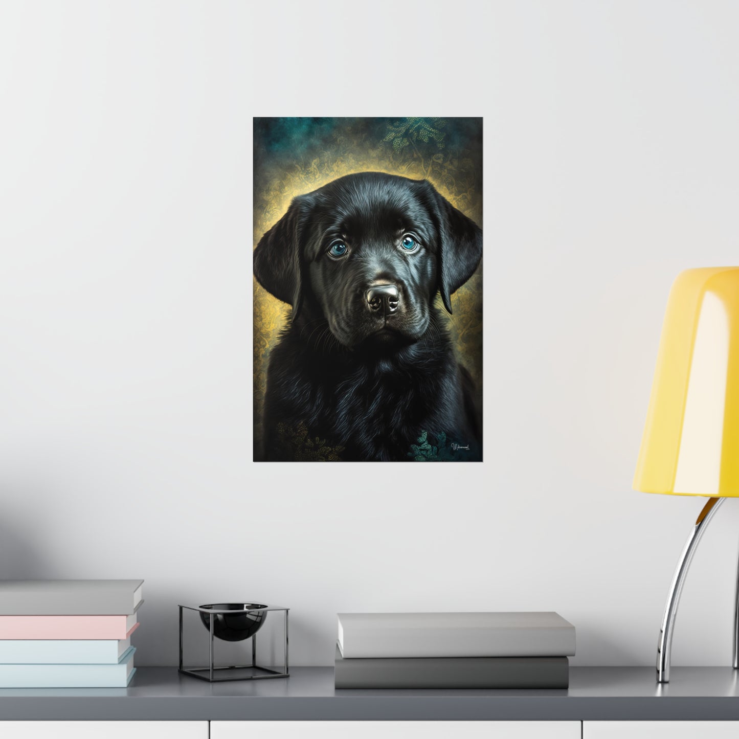 Black Poodle Puppy Premium Matte Vertical Posters