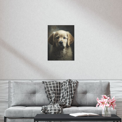 Golden Retriever Puppy Premium Matte Vertical Posters